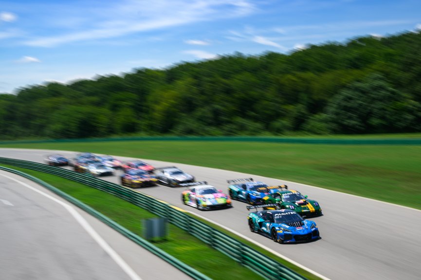 #63 Chevrolet Corvette Z06 GT3.R of Alec Udell and Tommy Milner, DXDT Racing, GT World Challenge America, Pro, SRO America, FANATEC GT World Challenge America Powered by AWS, VIR, Alton, VA July 19 - 21 2024.
