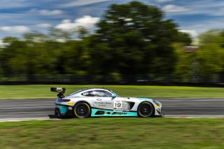 #19 Mercedes-AMG GT3 of Will Hardeman and Alan Metni, Esses Racing with Mercedes-Benz of Austin, GT World Challenge America, Pro-Am, FANATEC GT World Challenge America Powered by AWS, SRO America, VIR, Alton, VA July 19 - 21 2024.
 | Fabian Lagunas / SRO      