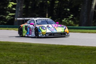 #32 Porsche 911 GT3-R of Kyle Washington and Tom Sargent, GMG Racing, GT World Challenge America, Pro-Am, FANATEC GT World Challenge America Powered by AWS, VIR, Alton, VA July 19 - 21 2024.
 | Fabian Lagunas / SRO           