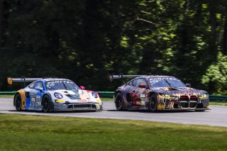 #85 Porsche 992 GT3-R of Spencer Pumpelly and Trent Hindman, RS1, GT World Challenge America, Pro, SRO America, FANATEC GT World Challenge America Powered by AWS, VIR, Alton, VA July 19 - 21 2024.
 | Fabian Lagunas / SRO           