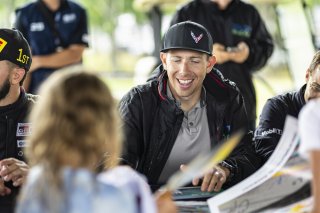 Autograph session at FANATEC GT World Challenge America Powered by AWS, SRO America, VIR, Alton, VA July 19 - 21 2024.
 | Fabian Lagunas / SRO      