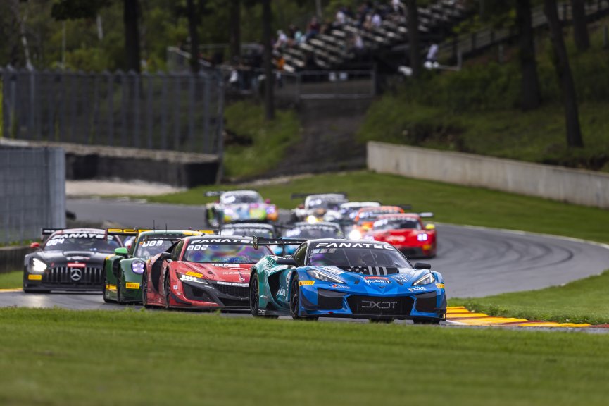 #63 Chevrolet Corvette Z06 GT3.R of Alec Udell and Tommy Milner, DXDT Racing, GT World Challenge America, Pro, SRO America, FANATEC GT World Challenge America Powered by AWS, Road America, Elkhart Lake, WI August 16 - 18 2024.
