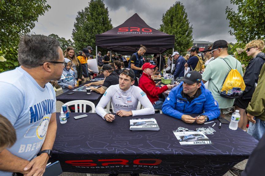 Autograph session at FANATEC GT World Challenge America Powered by AWS, SRO America, Road America, Elkhart Lake, WI August 16 - 18 2024.
