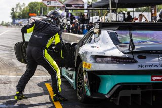 #19 Mercedes-AMG GT3 of Will Hardeman and Alan Metni, Esses Racing with Mercedes-Benz of Austin, GT World Challenge America, Pro-Am, FANATEC GT World Challenge America Powered by AWS, SRO America, Road America, Elkhart Lake, WI August 16 - 18 2024.
 | Fabian Lagunas / SRO           