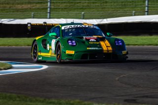 #120 Porsche 911 GT3-R of Adam Adelson, Elliott Skeer, and Laurin Heinrich, Wright Motorsports, GT World Challenge America, Pro, FANATEC GT World Challenge America Powered by AWS, SRO America, INDY, Indianapolis, IN October 3 - 6 2024.
 | Fabian Lagunas/SRO