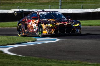 #28 BMW M4 GT3 of Varun Chocksey, Bill Auberlen, and Philipp Eng, ST Racing, GT World Challenge America, Pro, SRO America, FANATEC GT World Challenge America Powered by AWS, INDY, Indianapolis, IN October 3 - 6 2024.
 | Fabian Lagunas/SRO