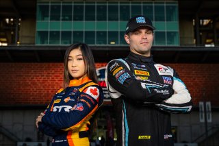 #38 BMW M4 GT3 of Samantha Tan and Neil Verhagen, ST Racing, and #29 BMW M4 GT3 of Justin Rothberg and Robby Foley, Turner Motorsport, GT World Challenge America, Pro-Am Championship Contenders, FANATEC GT World Challenge America Powered by AWS, INDY, Ind | Fabian Lagunas/SRO