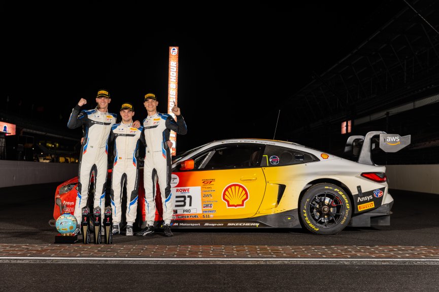#31 BMW M4 GT3 of Dries Vanthoor, Charles Weerts, and Sheldon Van Der Linde, Team WRT, IGTC, IGTC Pro, FANATEC GT World Challenge America Powered by AWS, INDY, Indianapolis, IN October 3 - 6 2024.
