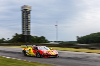 #88 Ferrari 296 GT3 of Custodio Toledo and Riccardo Agostini, AF Corse, GT World Challenge America, Pro-Am, SRO America, FANATEC GT World Challenge America Powered by AWS, Barber Motorsports Park, Leeds, AL September 6 - 8 2024.
 | Fabian Lagunas