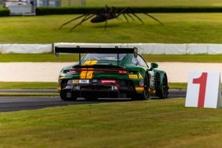 #120 Porsche 911 GT3-R of Adam Adelson and Elliott Skeer, Wright Motorsports, GT World Challenge America, Pro, FANATEC GT World Challenge America Powered by AWS, SRO America, Barber Motorsports Park, Leeds, AL September 6 - 8 2024.
 | Fabian Lagunas