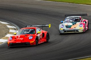 #92 Porsche 992 GT3-R of Jean-Frederic Laberge and Kyle Marcelli, MMG, GT World Challenge America, Pro-Am, FANATEC GT World Challenge America Powered by AWS, SRO America, Barber Motorsports Park, Leeds, AL September 6 - 8 2024.
 | Fabian Lagunas