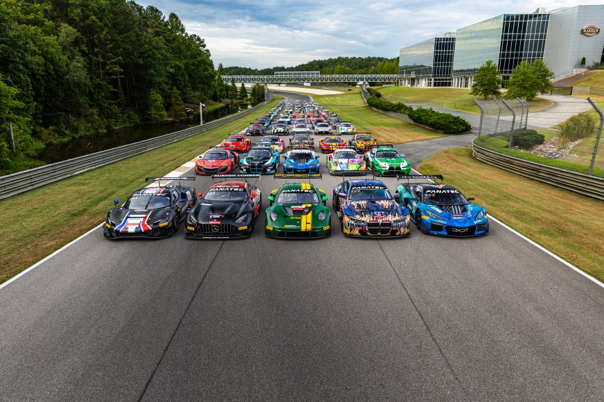 Full field photo at FANATEC GT World Challenge America Powered by AWS, SRO America, Barber Motorsports Park, Leeds, AL September 6 - 8 2024.
