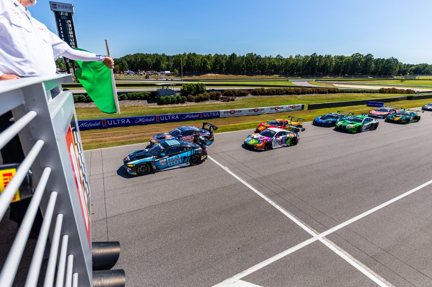 #29 BMW M4 GT3 of Justin Rothberg and Robby Foley, Turner Motorsport, GT World Challenge America, Pro-Am, FANATEC GT World Challenge America Powered by AWS, Barber Motorsports Park, Leeds, AL September 6 - 8 2024.
