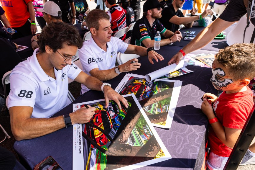 Autograph session at FANATEC GT World Challenge America Powered by AWS, SRO America, Barber Motorsports Park, Leeds, AL September 6 - 8 2024.
