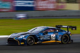 #24 Aston Martin Vantage AMR GT3 EVO of Gray Newell and Darren Turner, Heart of Racing Team, Pro-Am, GT World Challenge America Powered by AWS, SRO America, Sonoma Raceway, Sonoma, CA, March 28-30, 2025.
 | SRO Motorsports Group