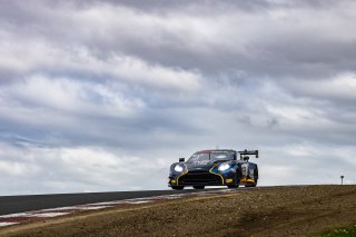 #24 Aston Martin Vantage AMR GT3 EVO of Gray Newell and Darren Turner, Heart of Racing Team, Pro-Am, GT World Challenge America Powered by AWS, SRO America, Sonoma Raceway, Sonoma, CA, March 28-30, 2025.
 | SRO Motorsports Group