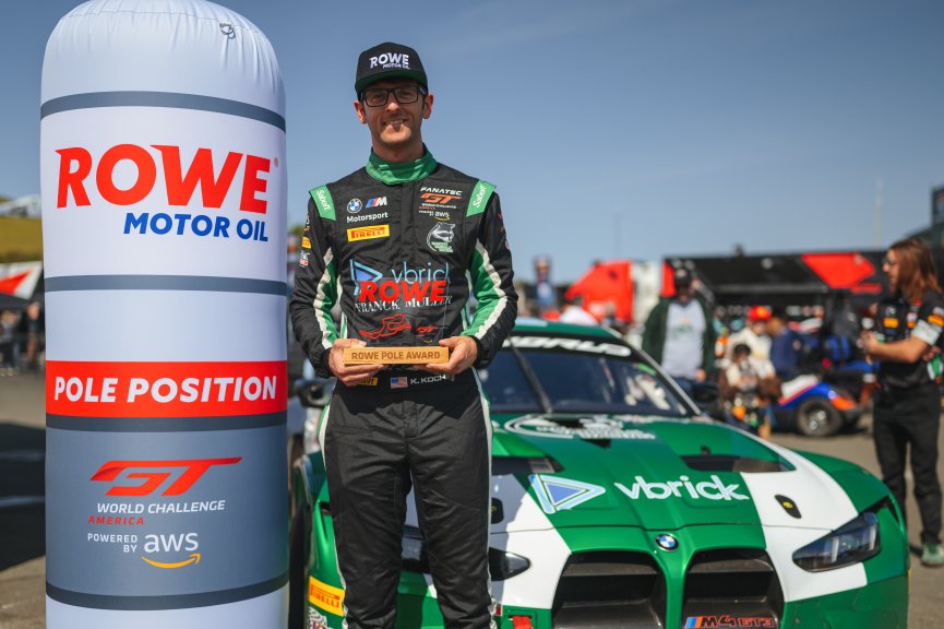 #99 BMW M4 GT3 EVO of Kenton Koch and Connor De Phillippi, Random Vandals Racing, Pro, GT World Challenge America Powered by AWS, SRO America, Sonoma Raceway, Sonoma, CA, March 28-30, 2025.
