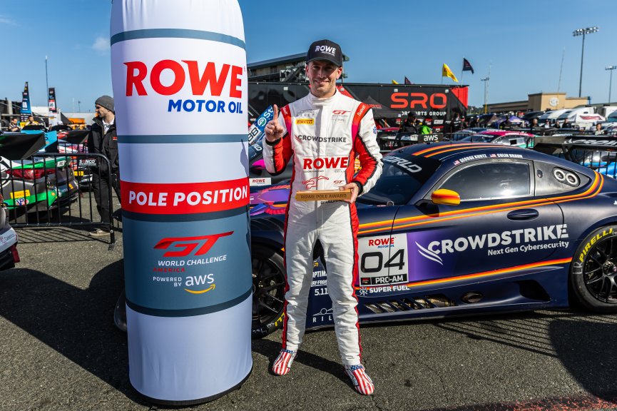 #04 Mercedes-AMG GT3 of George Kurtz and Colin Braun, Crowdstrike by Riley, Pro-Am, GT World Challenge America Powered by AWS, SRO America, Sonoma Raceway, Sonoma, CA, March 28-30, 2025.
