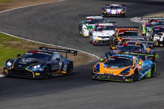 #24 Aston Martin Vantage AMR GT3 EVO of Gray Newell and Darren Turner, Heart of Racing Team, Pro-Am, GT World Challenge America Powered by AWS, SRO America, Sonoma Raceway, Sonoma, CA, March 28-30, 2025.
 | www.lagunasphotography.com