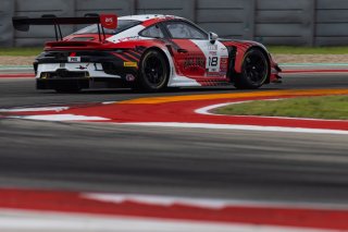 #18 Porsche 992 GT3 R of Alex Sedgwick and Jan Heylen, RS1, Pro, GT World Challenge America Powered by AWS, SRO America, Circuit of the Americas, Austin, TX, April 25-27, 2025.
 | Fabian Lagunas | www.lagunasphotography.com | For SRO Motorsports Group 2025