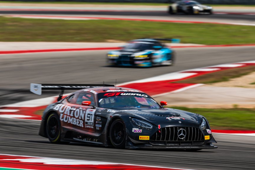 #91 Mercedes-AMG GT3 of Jeff Burton and Philip Ellis, Regulator Racing, Pro-Am, GT World Challenge America Powered by AWS, SRO America, Circuit of the Americas, Austin, TX, April 25-27, 2025.
