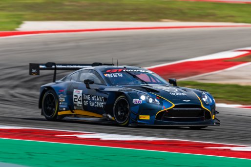 #24 Aston Martin Vantage AMR GT3 EVO of Gray Newell and Darren Turner, Heart of Racing Team, Pro-Am, GT World Challenge America Powered by AWS, SRO America, Circuit of the Americas, Austin, TX, April 25-27, 2025.
 | Fabian Lagunas | www.lagunasphotography.com | For SRO Motorsports Group 2025