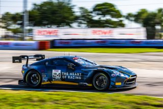 #24 Aston Martin Vantage AMR GT3 EVO of Gray Newell and Darren Turner, Heart of Racing Team, Pro-Am, GT World Challenge America Powered by AWS, SRO America, Sebring International Raceway, Sebring, FL, May 15-18, 2025.
 | Fabian Lagunas | www.lagunasphotography.com | For SRO Motorsports Group 2025