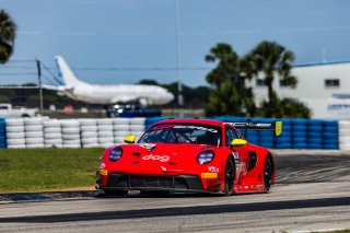 #92 Porsche 992 GT3 R of Jean-Frederic Laberge and Kyle Marcelli, LAB Motorsport by GT Racing, Pro-Am, GT World Challenge America Powered by AWS, SRO America, Sebring International Raceway, Sebring, FL, May 15-18, 2025.
 | Fabian Lagunas | www.lagunasphotography.com | For SRO Motorsports Group 2025