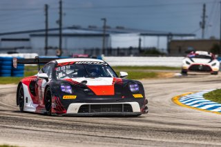 #18 Porsche 992 GT3 R of Alex Sedgwick and Jan Heylen, RS1, Pro, GT World Challenge America Powered by AWS, SRO America, Sebring International Raceway, Sebring, FL, May 15-18, 2025.
 | Fabian Lagunas | www.lagunasphotography.com | For SRO Motorsports Group 2025