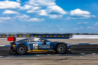 #24 Aston Martin Vantage AMR GT3 EVO of Gray Newell and Darren Turner, Heart of Racing Team, Pro-Am, GT World Challenge America Powered by AWS, SRO America, Sebring International Raceway, Sebring, FL, May 15-18, 2025.
 | Fabian Lagunas | www.lagunasphotography.com | For SRO Motorsports Group 2025