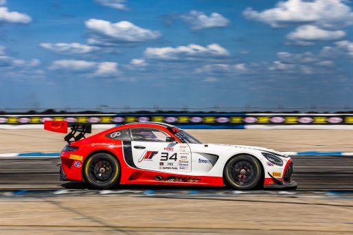 #34 Mercedes-AMG GT3 of Michai Stephens and Mikael Grenier, JMF Motorsports, Pro, GT World Challenge America Powered by AWS, SRO America, Sebring International Raceway, Sebring, FL, May 15-18, 2025.
 | Fabian Lagunas | www.lagunasphotography.com | For SRO Motorsports Group 2025