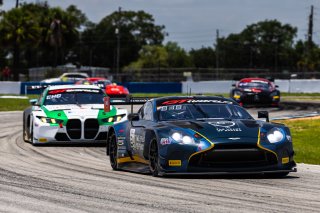#24 Aston Martin Vantage AMR GT3 EVO of Gray Newell and Darren Turner, Heart of Racing Team, Pro-Am, GT World Challenge America Powered by AWS, SRO America, Sebring International Raceway, Sebring, FL, May 15-18, 2025.
 | www.lagunasphotography.com