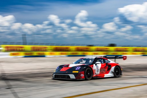 #18 Porsche 992 GT3 R of Alex Sedgwick and Jan Heylen, RS1, Pro, GT World Challenge America Powered by AWS, SRO America, Sebring International Raceway, Sebring, FL, May 15-18, 2025.
 | Fabian Lagunas | www.lagunasphotography.com | For SRO Motorsports Group 2025