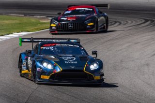 #24 Aston Martin Vantage AMR GT3 EVO of Gray Newell and Darren Turner, Heart of Racing Team, GT World Challenge America, Pro-Am, SRO America, Barber Motorsports Park, Birmingham, AL, Sept 5 - 7, 2025
 | Fabian Lagunas | www.lagunasphotography.com | For SRO Motorsports Group 2025