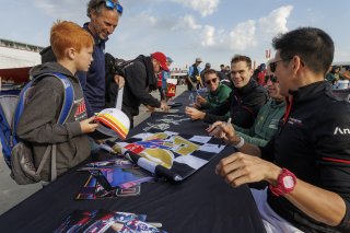 Autograph session at GT World Challenge America Powered by AWS, #120 Porsche 911 GT3 R (992) of Adam Adelson / Elliott Skeer / Laurin Heinrich, Wright Motorsports, Indy 8H, IGTC, Pro, SRO America, Indianapolis Motor Speedway, Indianapolis, IN, Oct 16–19,  | Fabian Lagunas | www.lagunasphotography.com | For SRO Motorsports Group 2025