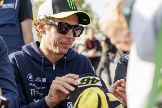 Autograph session at GT World Challenge America Powered by AWS, #46 BMW M4 GT3 EVO of Valentino Rossi / Kelvin Van Der Linde / Charles Weerts, Team WRT, Indy 8H, IGTC, Pro, SRO America, Indianapolis Motor Speedway, Indianapolis, IN, Oct 16–19, 2025
 | Fabian Lagunas | www.lagunasphotography.com | For SRO Motorsports Group 2025