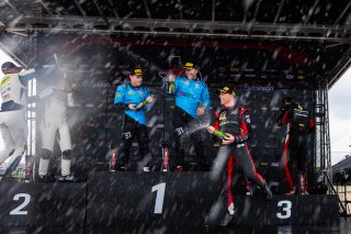 Podium, #31 Porsche 911 GT3-R (992) EVO of Dave Musial Jr. and Ryan Yardley, Wright Motorsports, GT World Challenge America, Pro-Am, SRO America, Circuit of The Americas, Austin, TX, Apr 24 - 26, 2026, #242 Porsche 911 GT3-R (992) EVO of Therese Lahlouh a | Fabian Lagunas | www.lagunasphotography.com | 2026