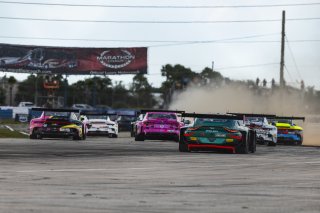 #71 Aston Martin Vantage AMR GT3 EVO of Robin Liddell and Frank Depew, Rebel Rock Racing, GT World Challenge America, Pro-Am, SRO America, Sebring International Raceway, Sebring, FL, May 7 - 10, 2026, Race Start
 | Fabian Lagunas | www.lagunasphotography.com | 2026