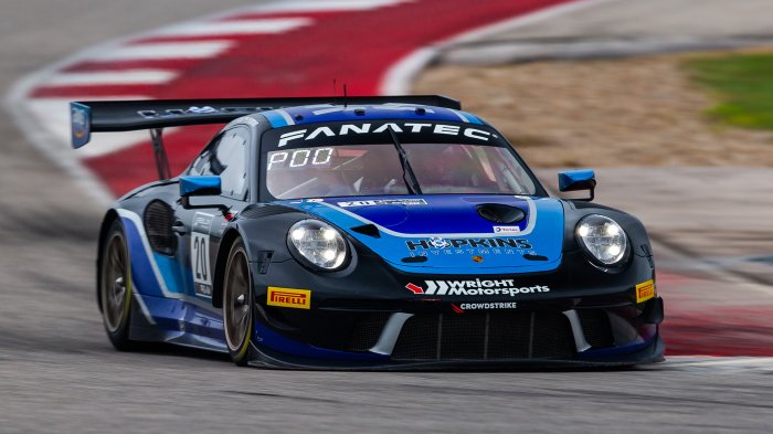 Heylen, Porsche Tops First GTWCA Practice Session at COTA